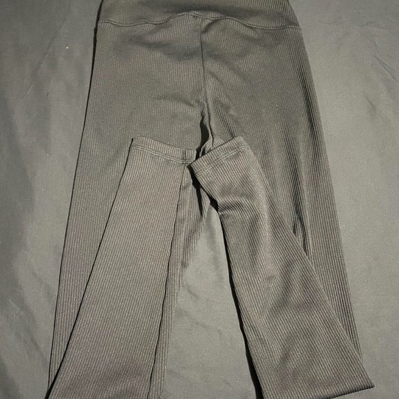 black H&M divided ribbed crossover pants/leggings size small - Picture 6 of 6